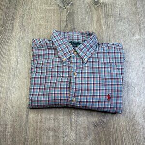 Polo Ralph Lauren Button Down Shirt Mens XL Classic Fit Multicolor Cotton